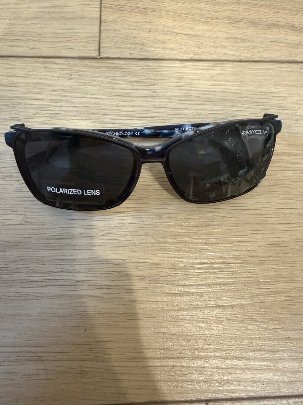 EASYCLIP MOD EC395 80 W CLIP ON SUNGLASSES 54-16-135 AUTHENTIC EYEGLASSES